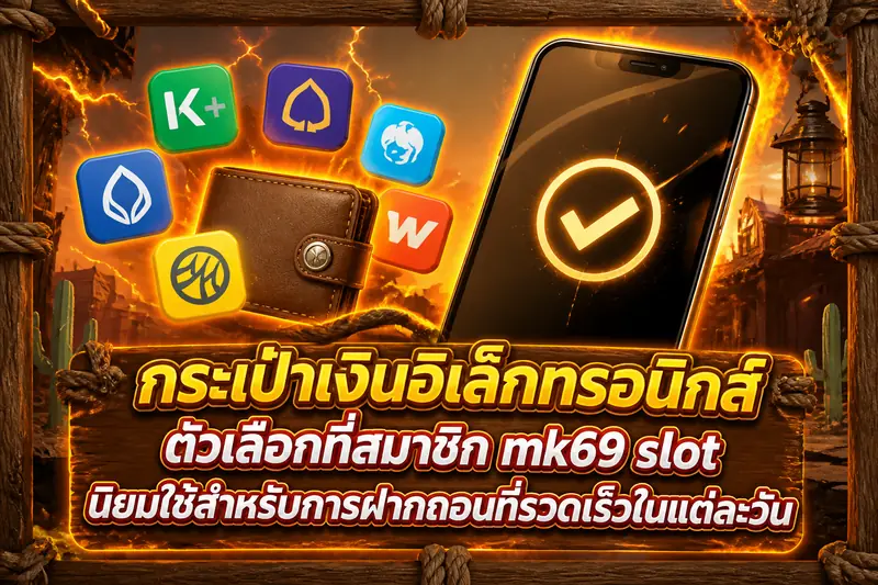 กระเป๋าเงินอิเล็กทรอนิกส์ ตัวเลือกที่สมาชิก mk69 slot นิยมใช้สำหรับการฝากถอนที่รวดเร็วในแต่ละวัน